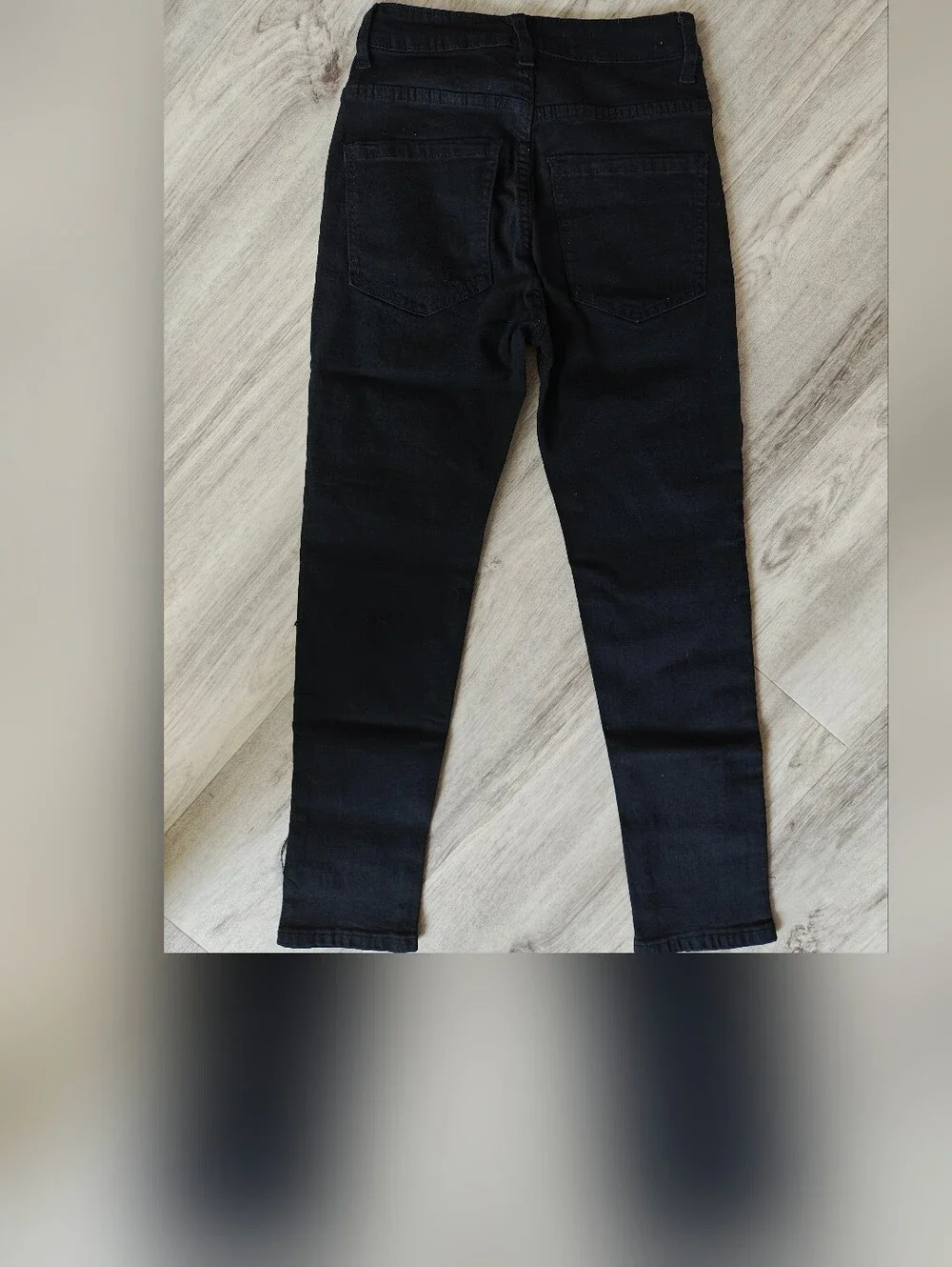 Kids Black Distressed Ripped Jeans